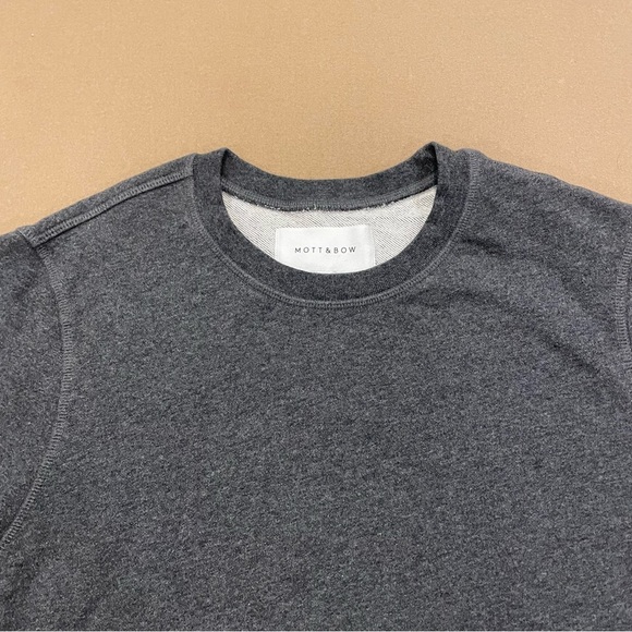 Men’s Mott & Bow French Terry Sweatshirt Hooper Charcoal Heather Size Medium - Picture 3 of 8